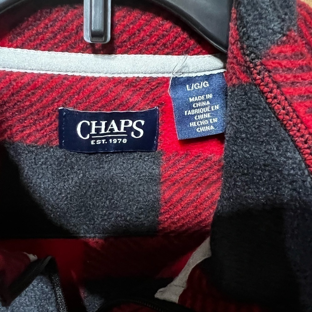 Chaps Men’s 1/4 Zip, Fleece Top, NWT - Picture 4 of 6